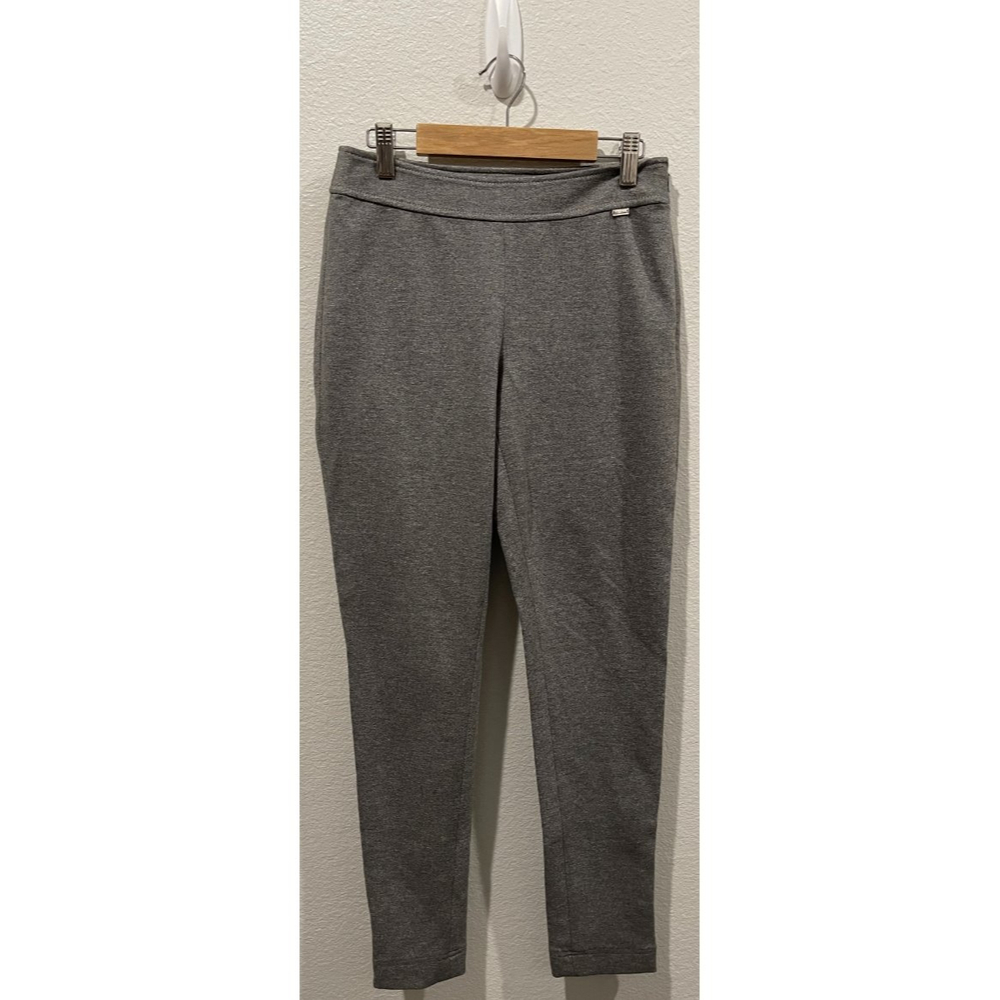 ST. JOHN Grey Zipper Ponte Pants